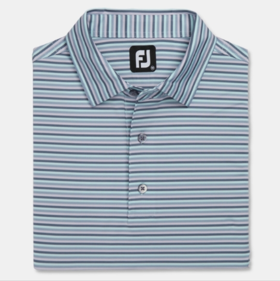 FootJoy ProDry Lisle Multi-Color Stripe Golf Shirt XL EUC - Picture 4 of 10